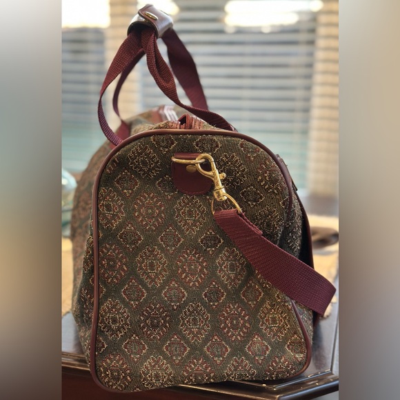 RARE VINTAGE John Weitz Travelers Carry On Overnight Shoulder Strap Duffel Bag - Picture 11 of 14